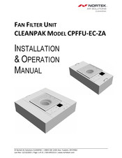 Nortek CLEANPAK CPFFU-EC-ZA Installation & Operation Manual