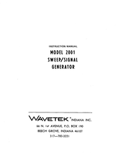 Wavetek 2001 Instruction Manual