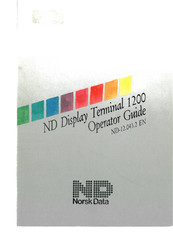 Norsk Data ND Display Terminal 1200 Operator's Manual