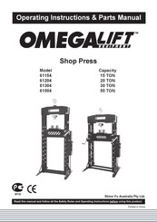 Omega Lift 61504 Operating Instructions & Parts Manual