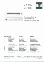 Dual CV 1160 Service Manual