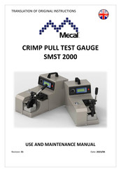 Mecal SMST 2000 Use And Maintenance Manual