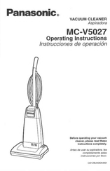 Panasonic MCV5027 - UPRIGHT VACUUM Operating Instructions Manual