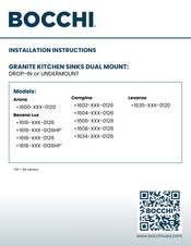BOCCHI LEVANZO 1602 0126 Series Installation Instructions Manual