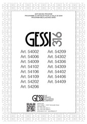 Gessi 316 54002 Manual