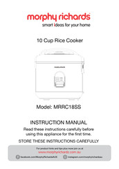 Morphy Richards MRRC18SS Instruction Manual