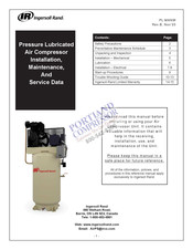 Ingersoll-Rand 247PD5-P Installation, Maintenance, And Service Data