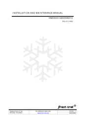 frost-trol HM0000148929ND15 Installation And Maintenance Manual