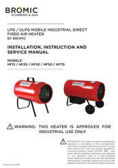 Bromic Heating HEAT-FLO HF15 Installation, Instruction And  Service Manual