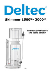 Deltec Skimmer 1500ip Operating Instructions And Parts Manual