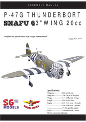 Seagull Models THUNDERBOLT P47G SNAFU 60 ARF Assembly Manual