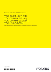 Sartorius YCC-D09M-M12F-2M Installation Instructions Manual