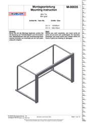 KÜBLER SPORT D5114 Mounting Instruction