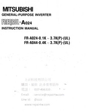 Mitsubishi FREQROL FR-A024-0.75K Instruction Manual