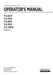 New Holland T4.65V Operator's Manual