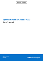 Dell OptiPlex Small Form Factor 7020 Owner's Manual