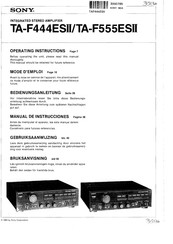 Sony TA-F444ESII Operating Instructions Manual