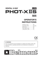 Belmont PHOT-X IIS 505 LCD Operator Instructions Manual