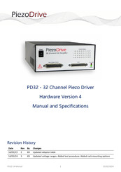 PiezoDrive PD32 Manual And Specifications