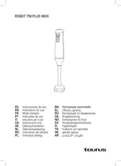 Taurus ROBOT 750 PLUS INOX Instructions For Use Manual