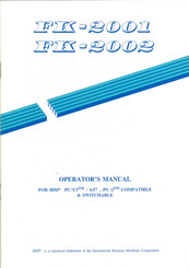 IBM FK-2001 Operator's Manual