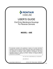 Pentair 80E User Manual