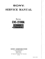 Sony CVC-2100A Series Service Manual