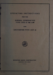 Boonton 202-E Operating Instructions Manual