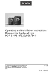 Miele PDR 528 Operating And Installation Instructions