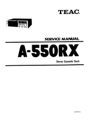 Teac A-550RX Service Manual