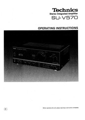 Technics SU-V570 Operating Instructions Manual