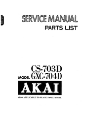 Akai GXC-704D Service Manual