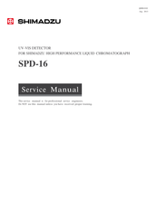 Shimadzu SPD-16 Service Manual