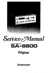 Pioneer SA-8800 Service Manual