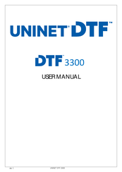 Uninet DTF 3300 User Manual