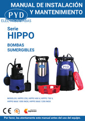 Proindecsa PYD ELECTROBOMBAS HIPPO Series Operating And Maintenance Manual