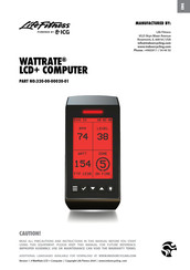 ICG LifeFitness WATTRATE Manual