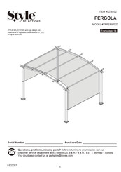 Style selections 5276102 Assembly Instructions Manual
