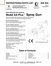 Graco AA Plus 238-851 Instructions Manual