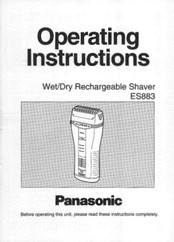 Panasonic ES-883 Operating Instructions Manual