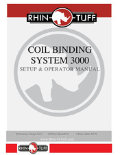 Rhin-O-Tuff COIL BINDING SYSTEM 300 Operator's Manual