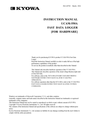 KYOWA UCAM-550A Instruction Manual