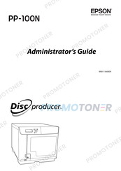 Epson Disc producer PP-100N Security Administrator's Manual