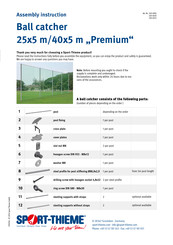 Sport-thieme 249 4904 Assembly Instruction Manual