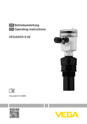 Vega VEGASON S 62 Operating Instructions Manual