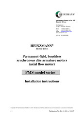 Heinzmann PMS 80 Installation Instructions Manual