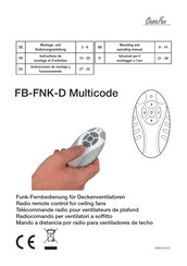 CasaFan FB-FNK-D Multicode Mounting And Operating Manual