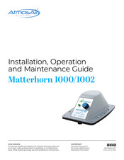 AtmosAir Matterhorn Series Installation, Operation And Maintenance Manual