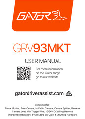 Gator GRV93MKT User Manual
