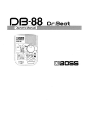 Boss Dr.Beat DB-88 Owner's Manual